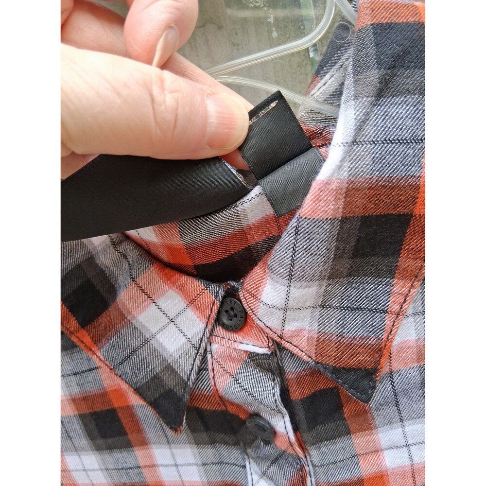 114 Harley Davidson Flannel Button Down Shirt Medium 2021 Embroidered - Picture 4 of 9